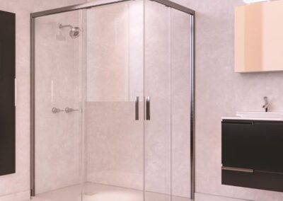 2 hojas correderas + 2 hojas fijas