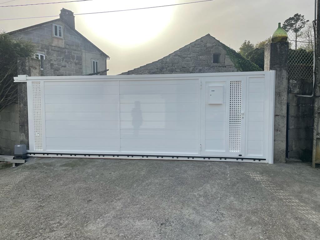 Portal corredera blanco