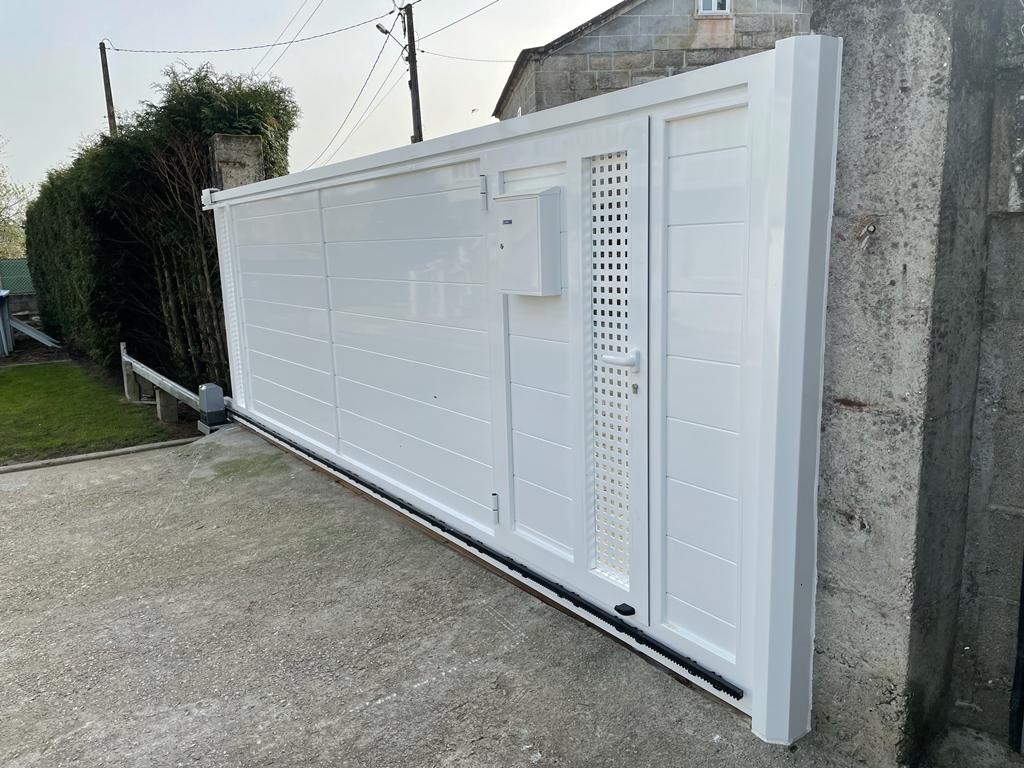 Portal corredera blanco